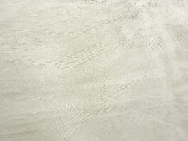  アンティーク　本麻すかし織流水に草葉模様長襦袢